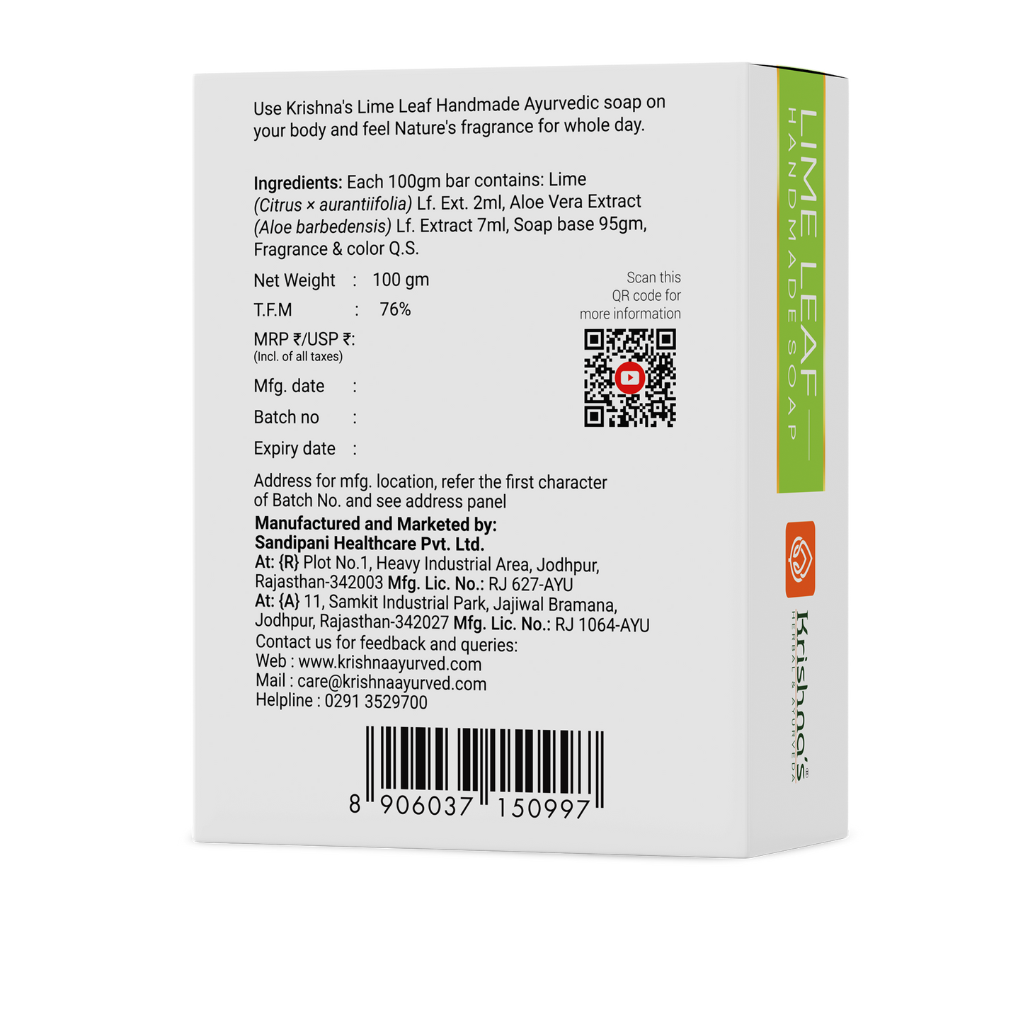 Lime Leaf Handmade Soap