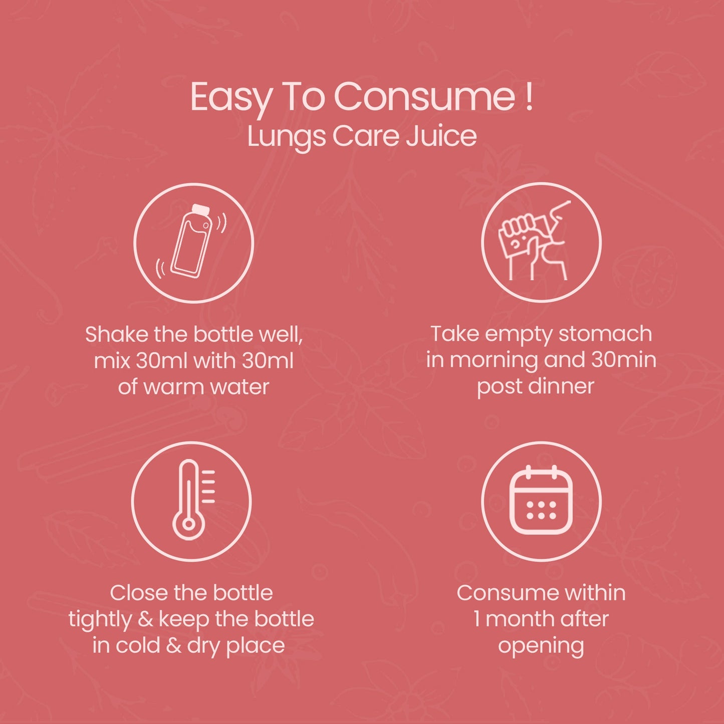Easy to consume Lungs Care juice