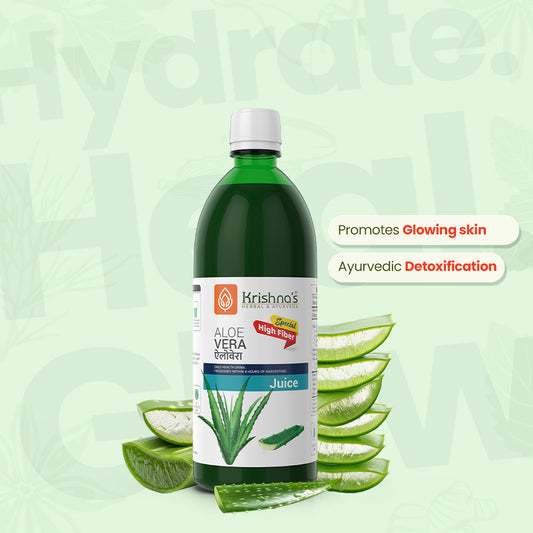 Aloe vera juice promotes glowing skin