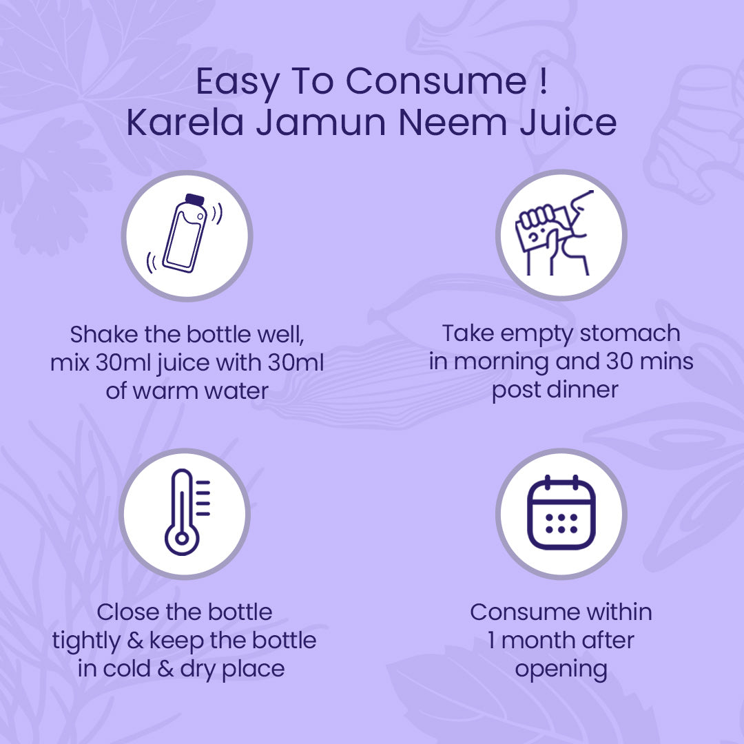 Easy to consume Karela Jamun Neem Juice