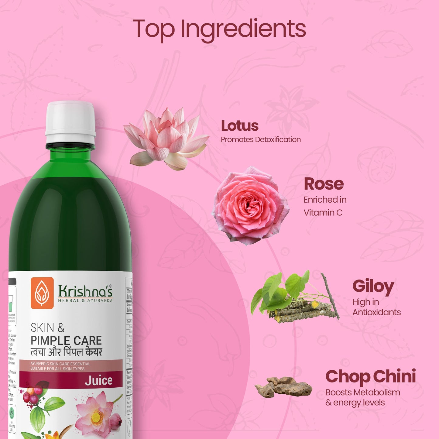 Skin & Pimple Care Juice ingredients