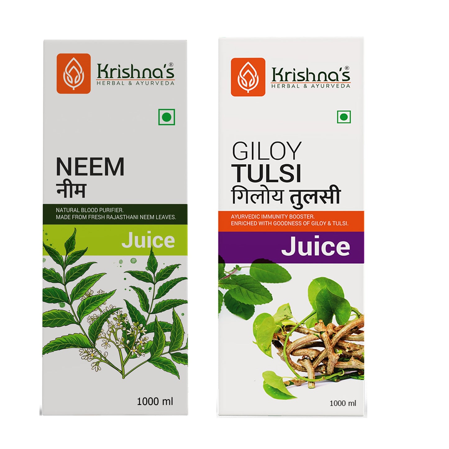 Neem Juice 1000 ml | Giloy Tulsi Juice 1000 ml