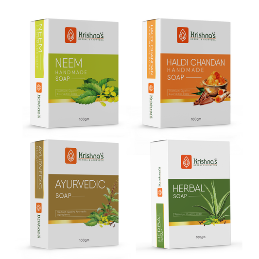 Natural Handmade Soaps Combo -Haldi | Chandan| Neem | Herbal | Ayurvedic Soap