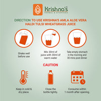 Amla Aloe Vera Wheat grass Haldi Tulsi Juice