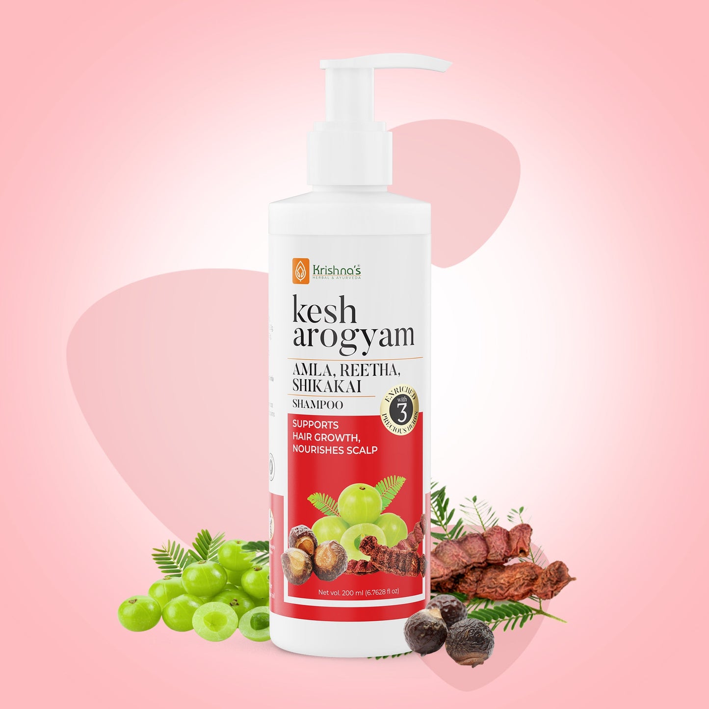 Kesharogyam Reetha Shikakai Amla Shampoo