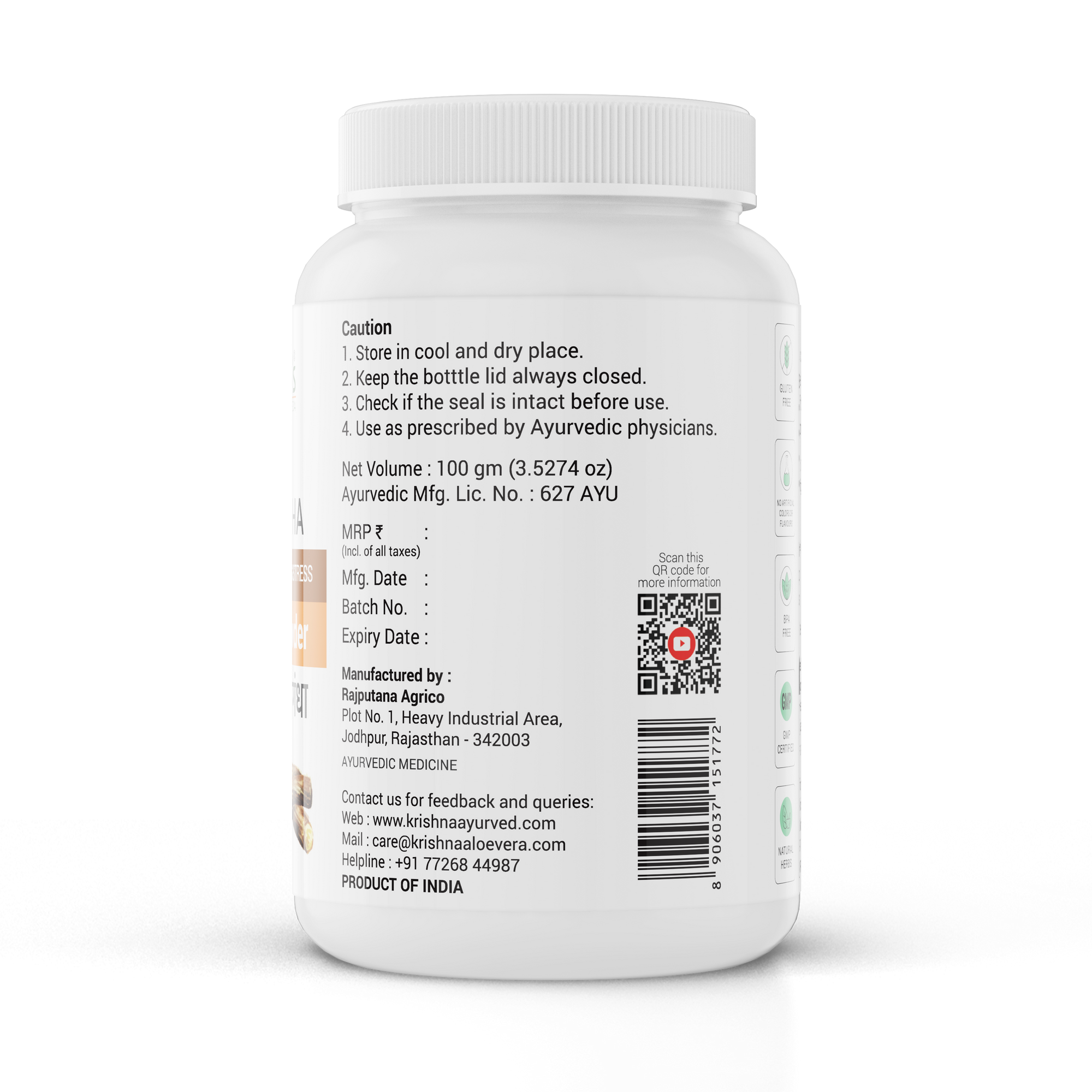 Ashwagandha Powder - Krishna's Ayurveda