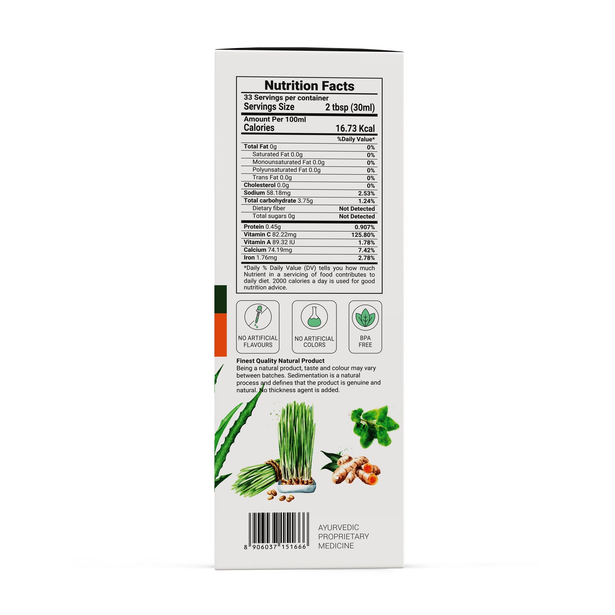 Amla Aloe Vera Wheat grass Haldi Tulsi Juice