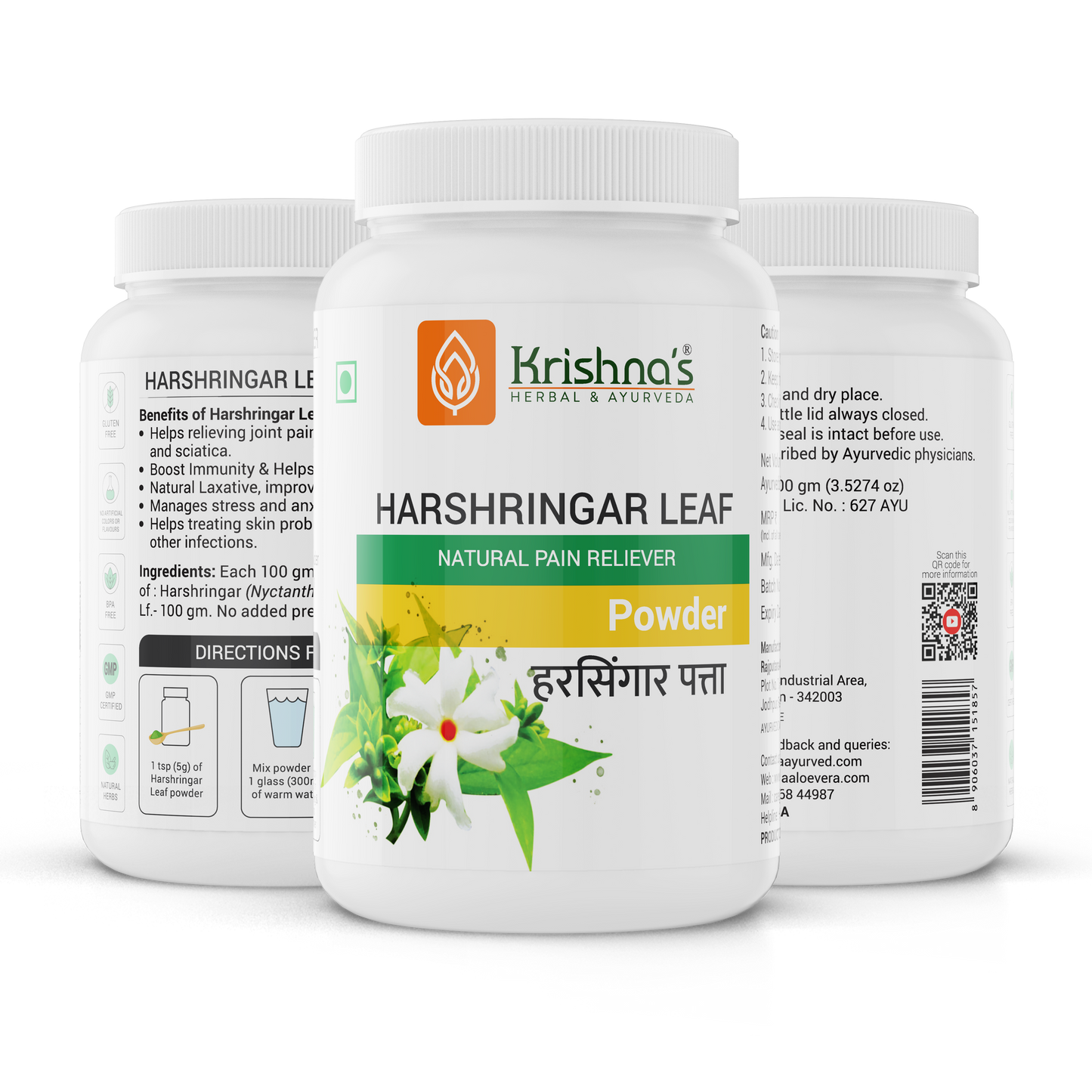 Night Jasmine Parijat Harshringar (Nyctanthes arbortristis) Powder