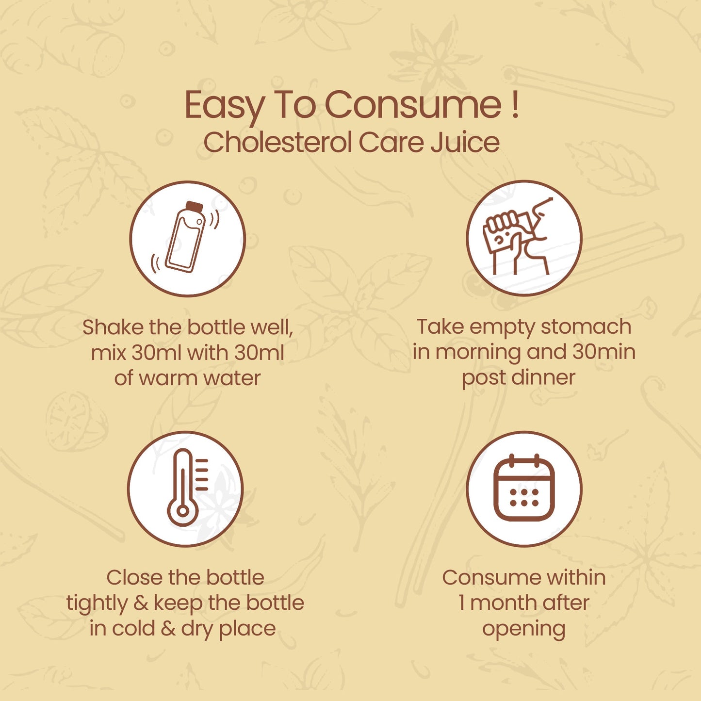 Easy to consume Cholesterol Care Juice