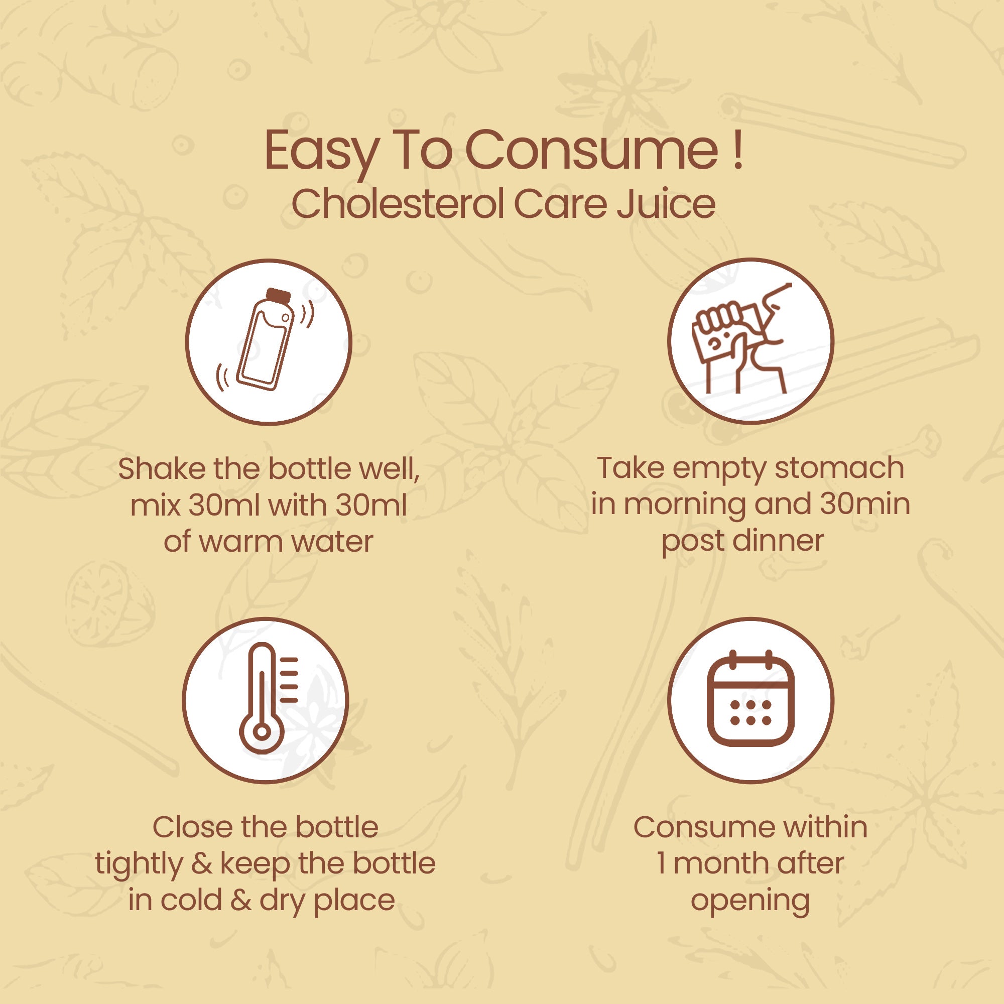 Easy to consume Cholesterol Care Juice