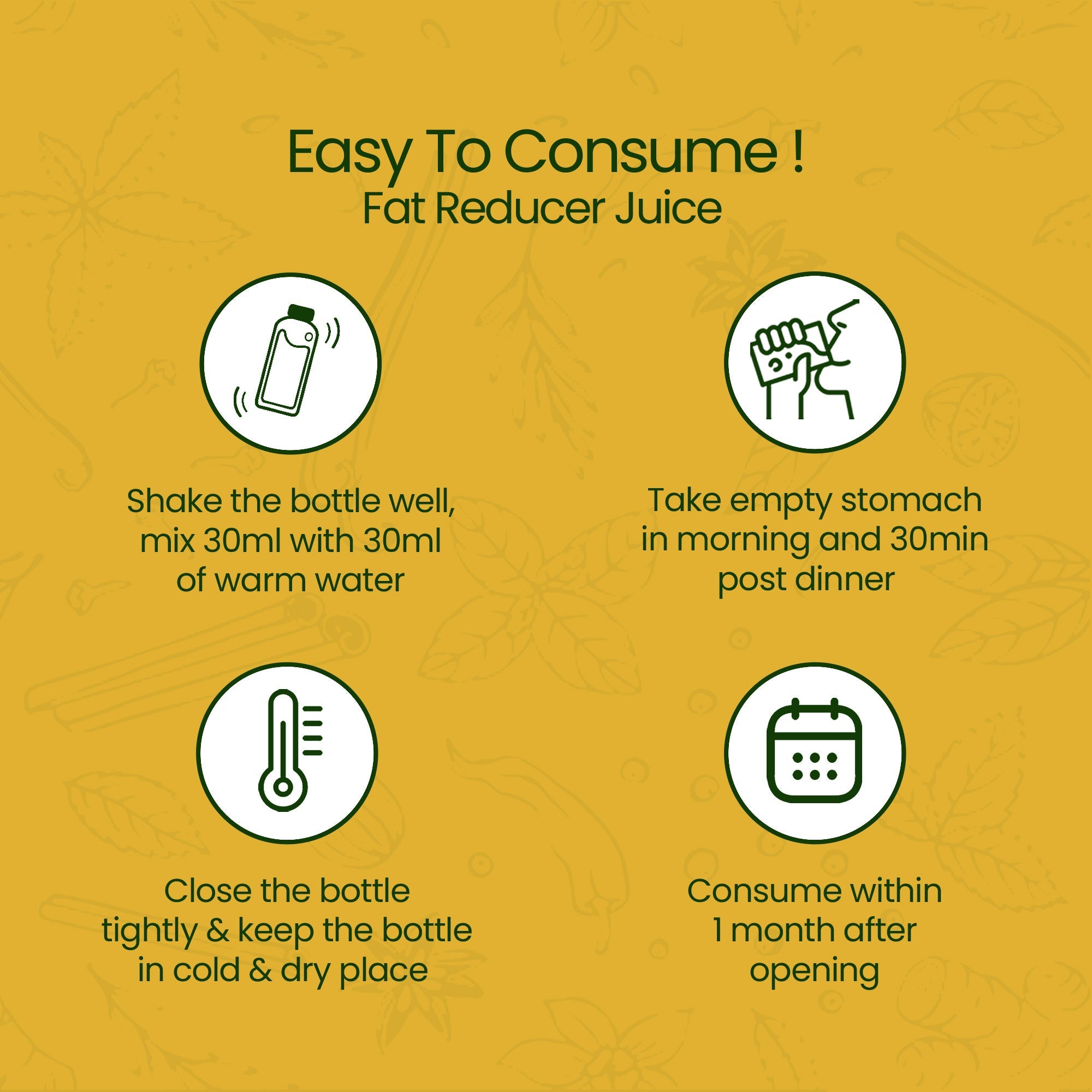 Easy to consume Fat reducer juice