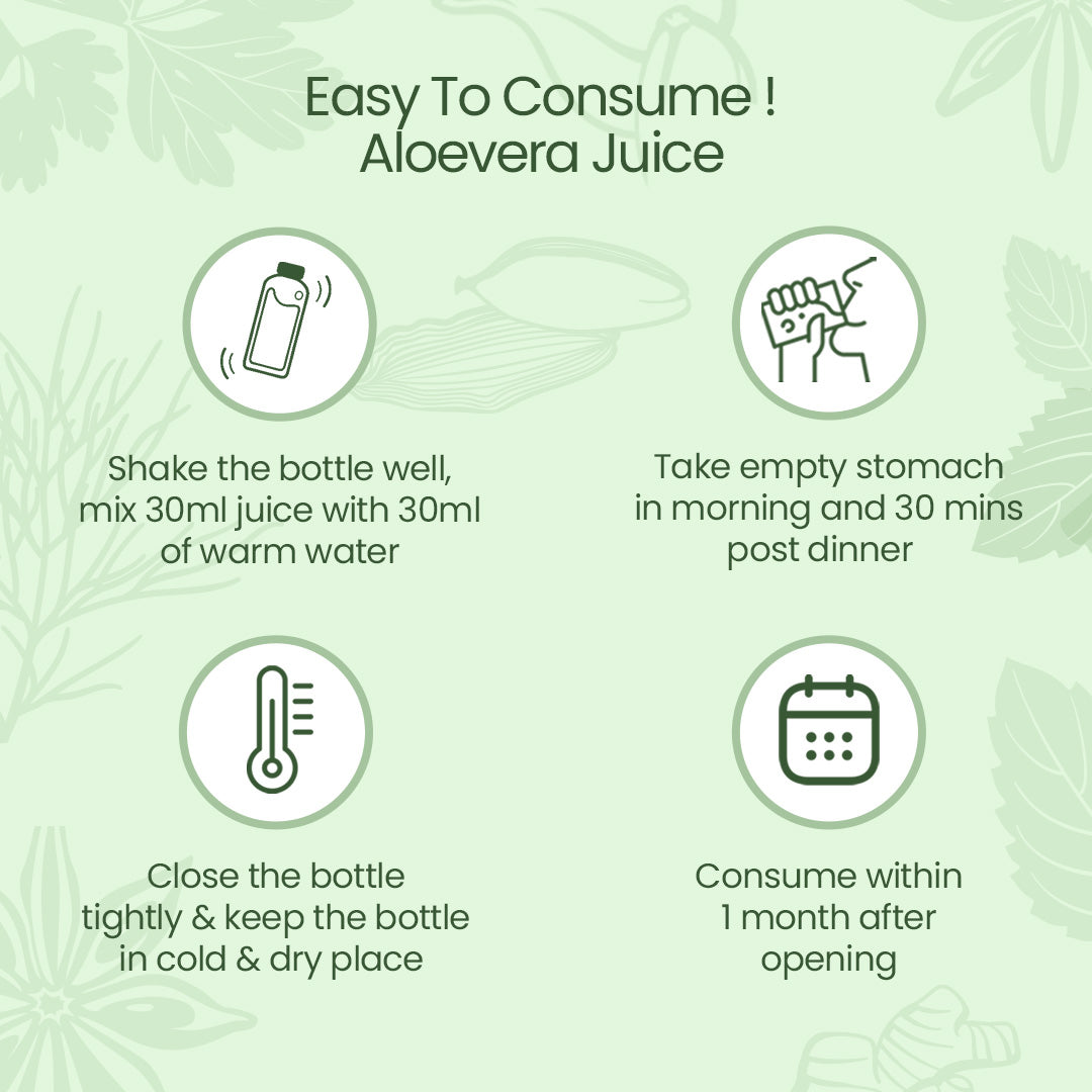 Aloe vera juice is easy to consume