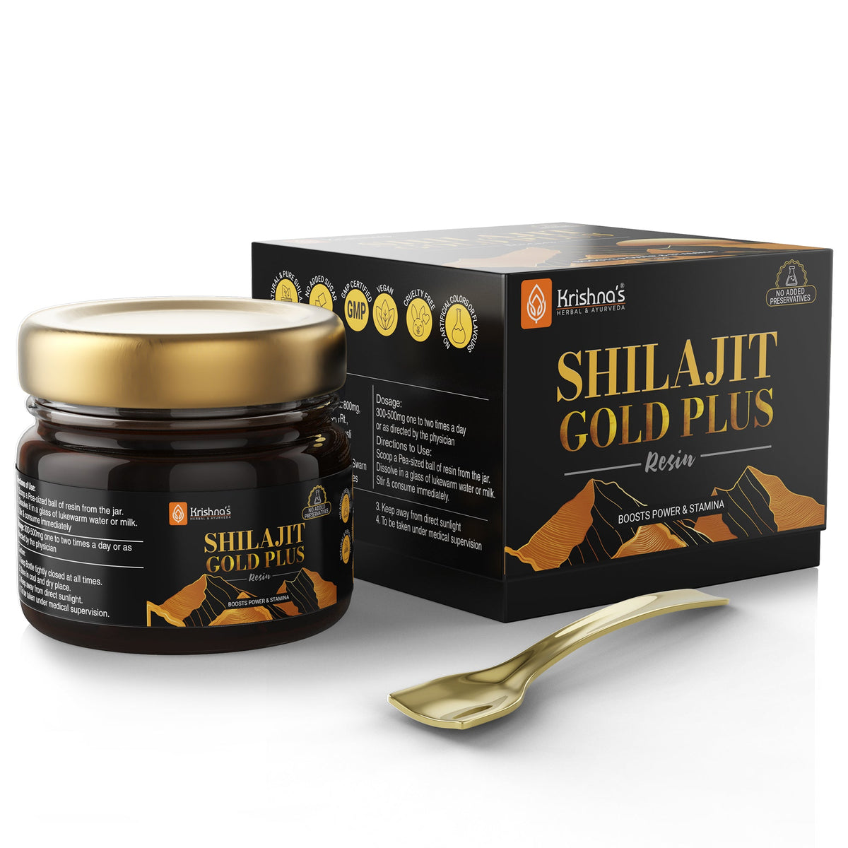 Shilajit Gold Plus Resin | 20 gm – Krishnaayurveda