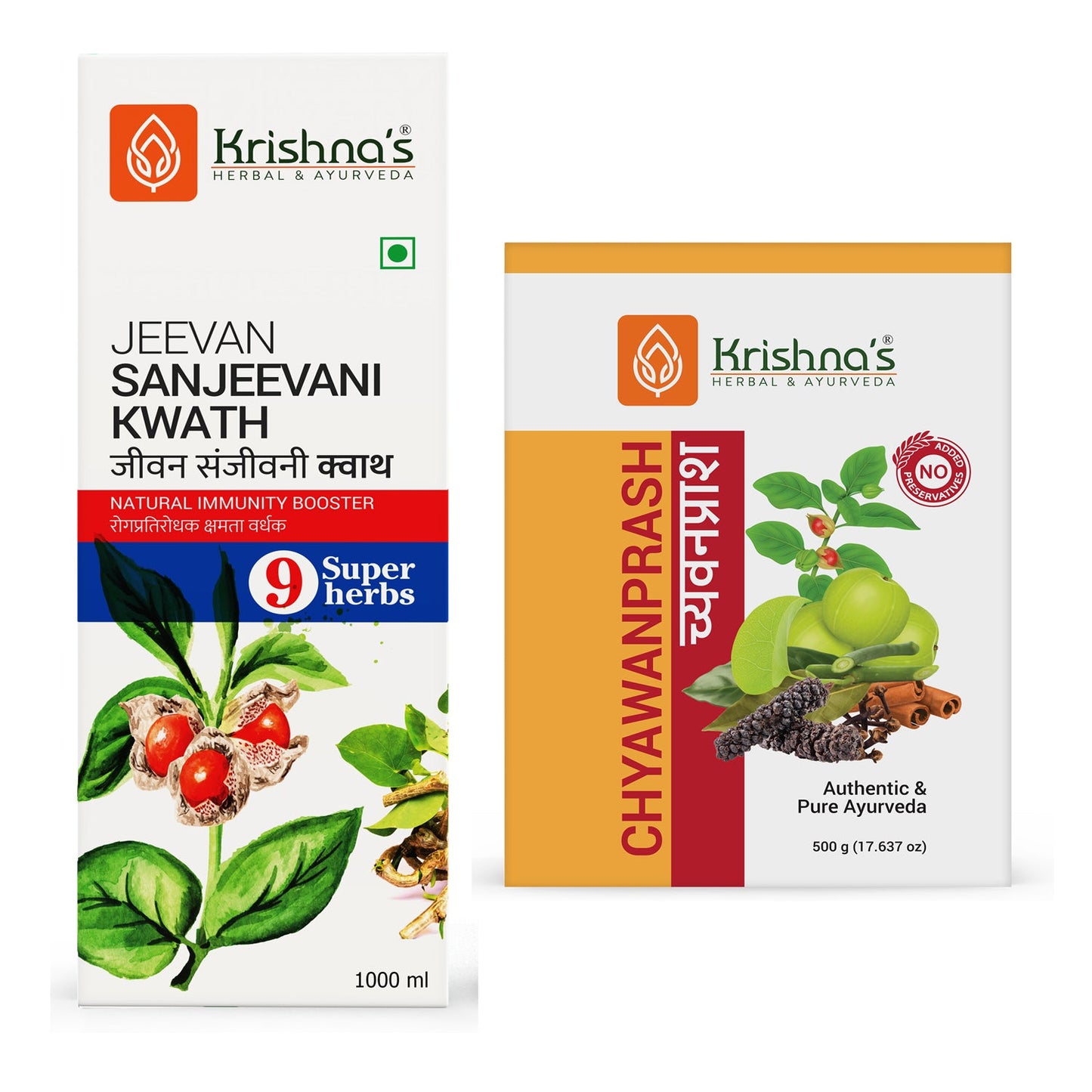 Jeevan Sanjeevani Kwath 1000 ml | Chyawanprash Preservative Free -500 g