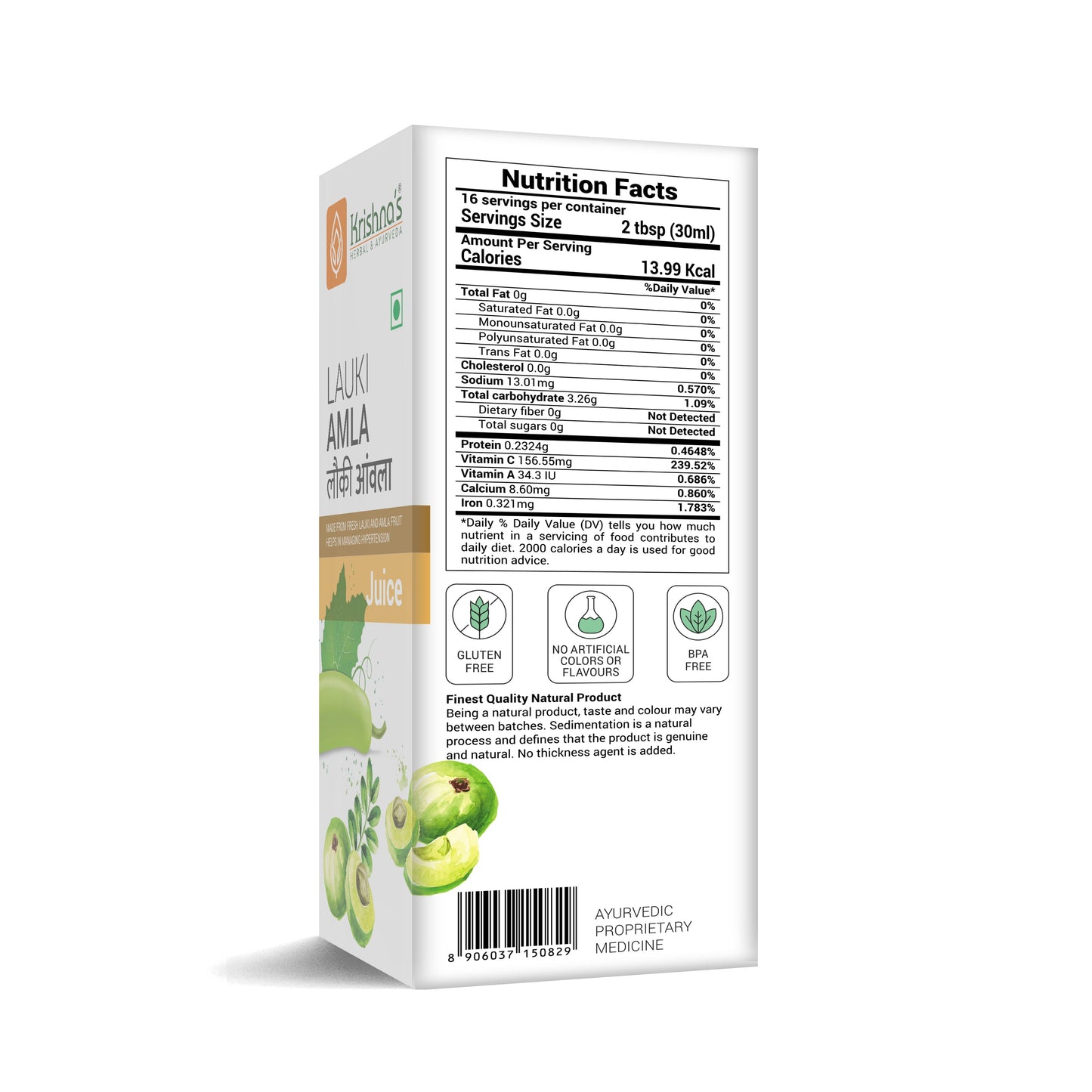 Lauki Amla Juice Nutrition Facts