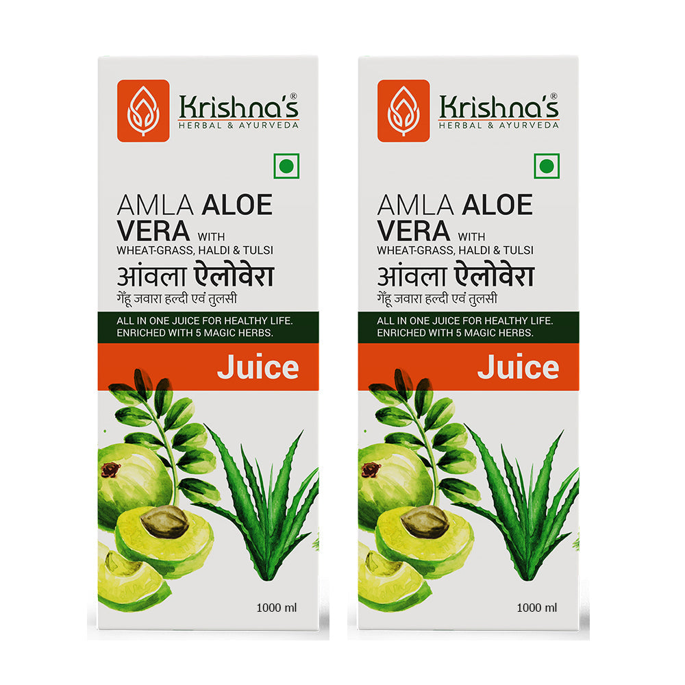 Amla Aloe Vera Wheat grass Haldi Tulsi Juice
