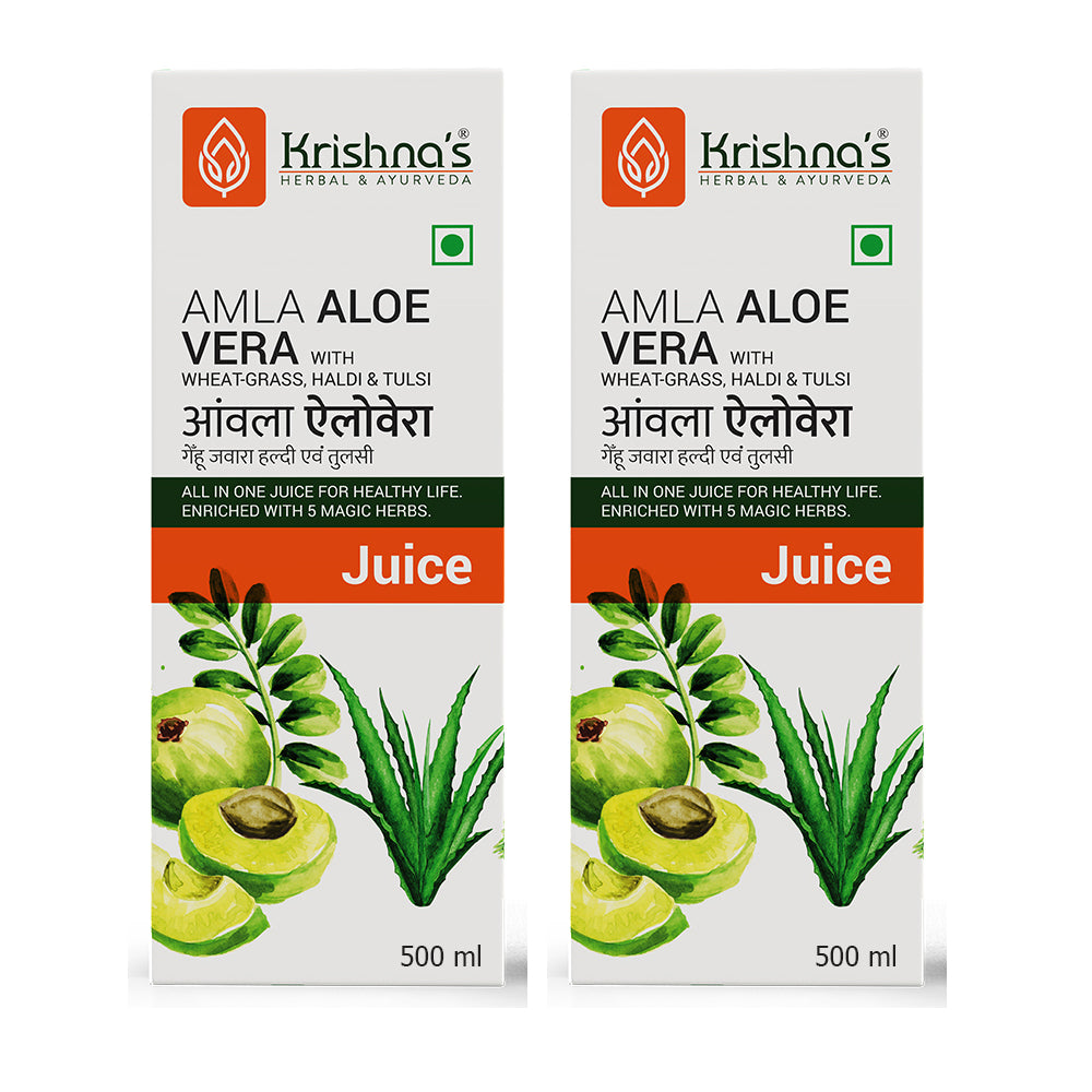 Amla Aloe Vera Wheat grass Haldi Tulsi Juice